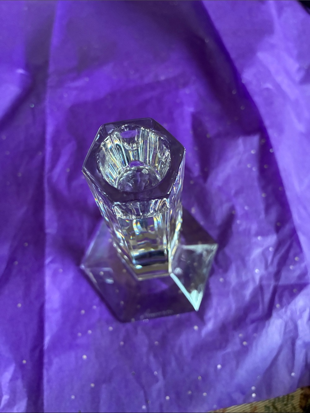 Tiffany and Company Crystal Candle holder